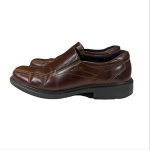 ECCO Men's Helsinki Bike Toe Slip On Cocoa Brown Sz US 9/9.5 - EU 43 Dress Shoe